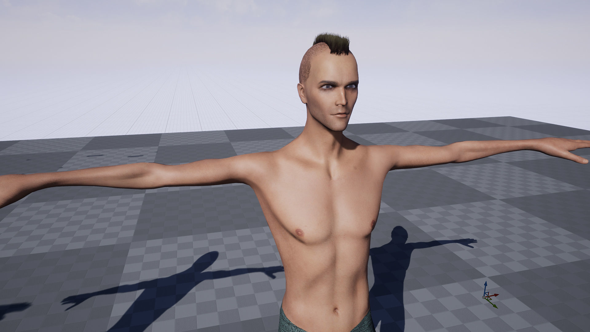 Apocalypse skinnyman Low-poly 3D model_48