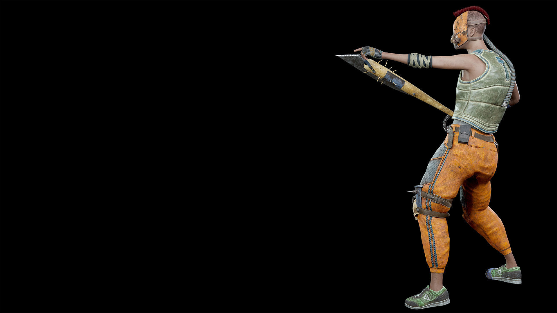 Apocalypse skinnyman Low-poly 3D model_14