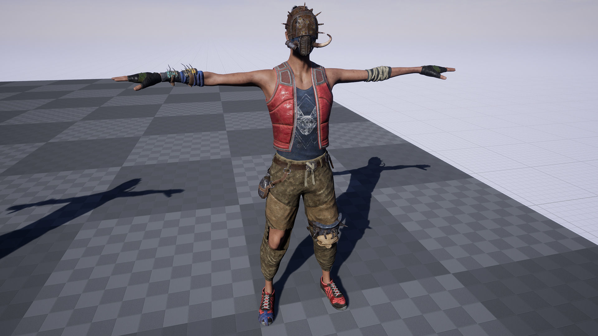 Apocalypse skinnyman Low-poly 3D model_37