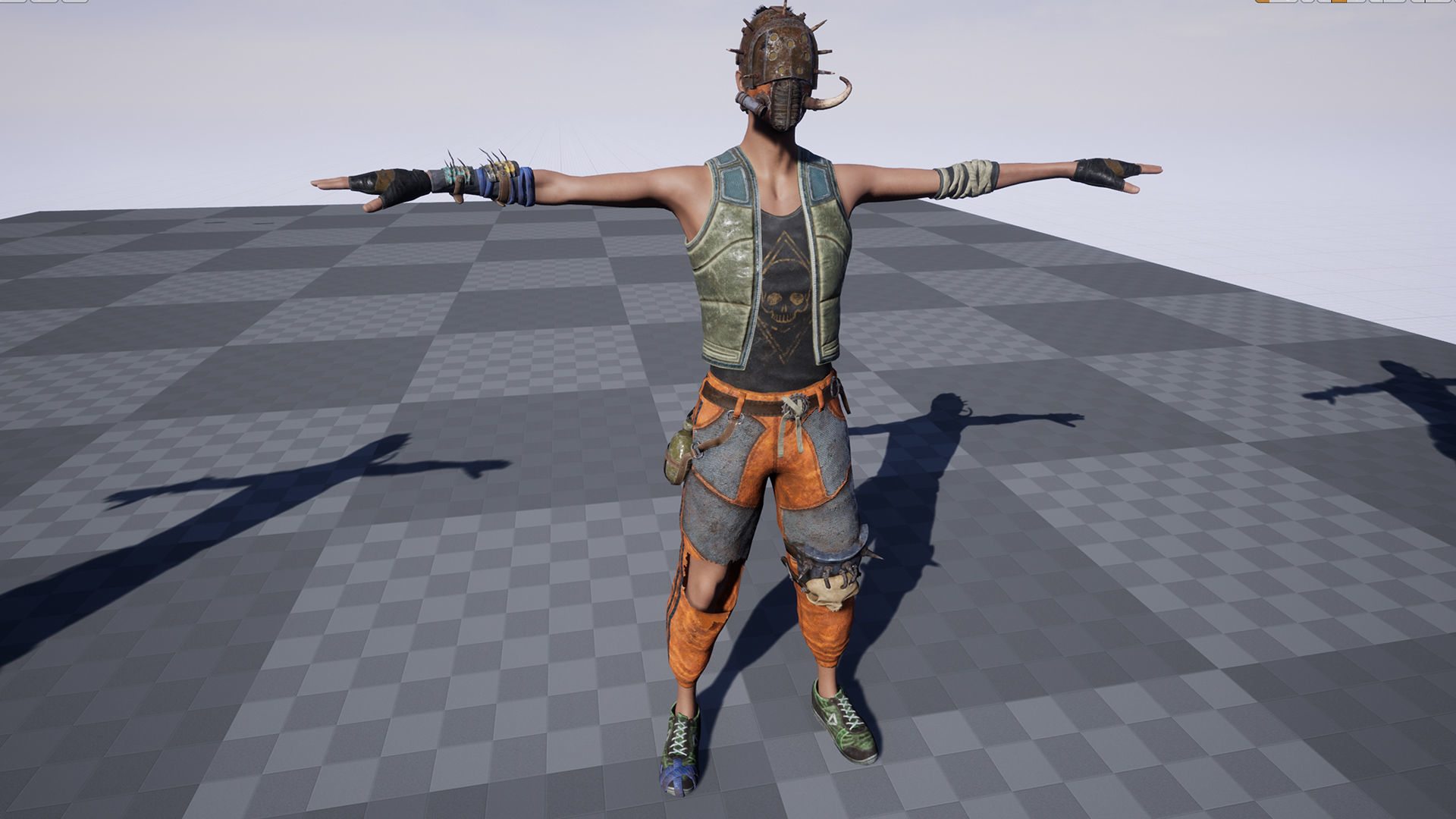 Apocalypse skinnyman Low-poly 3D model_38