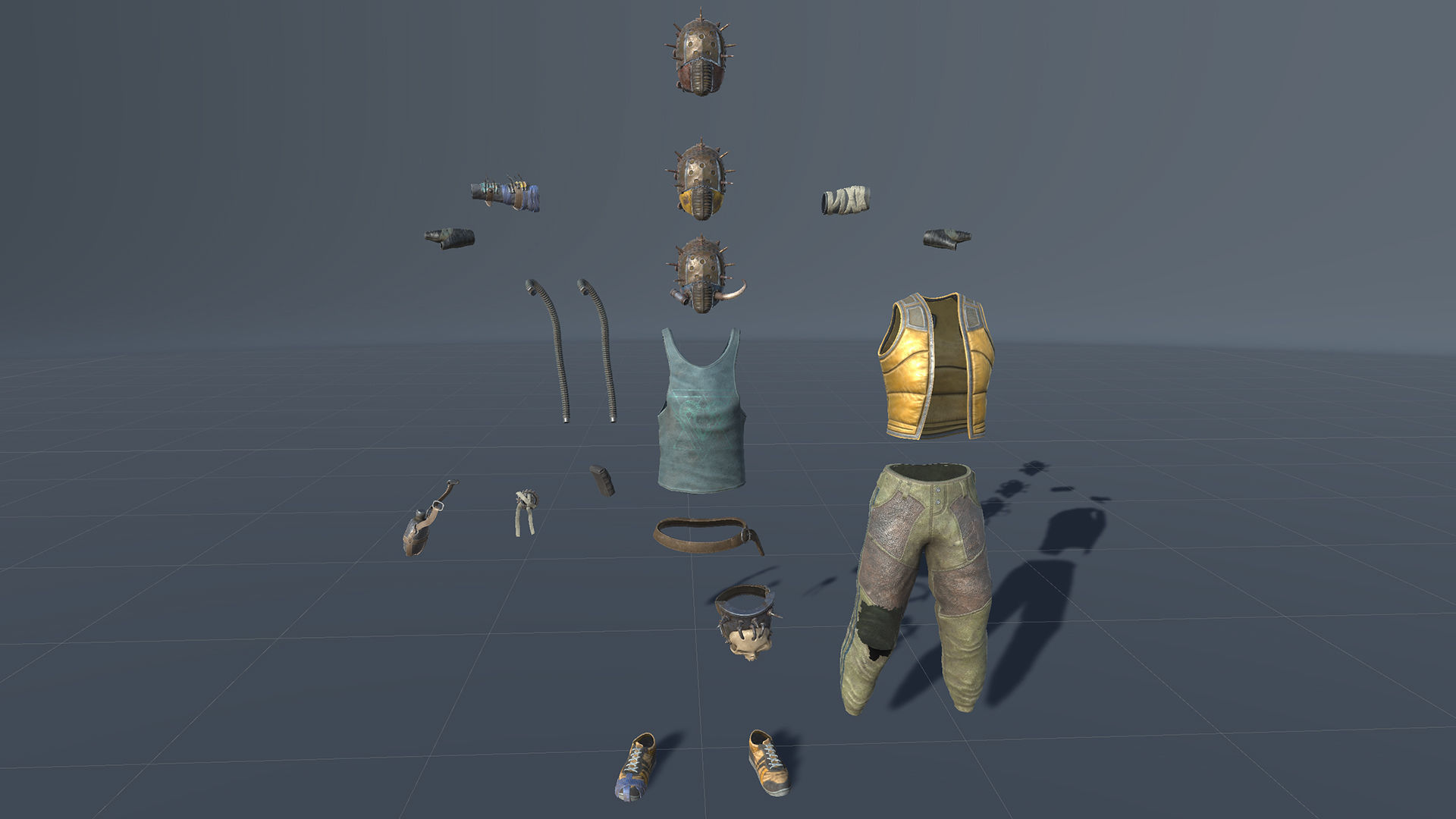 Apocalypse skinnyman Low-poly 3D model_33