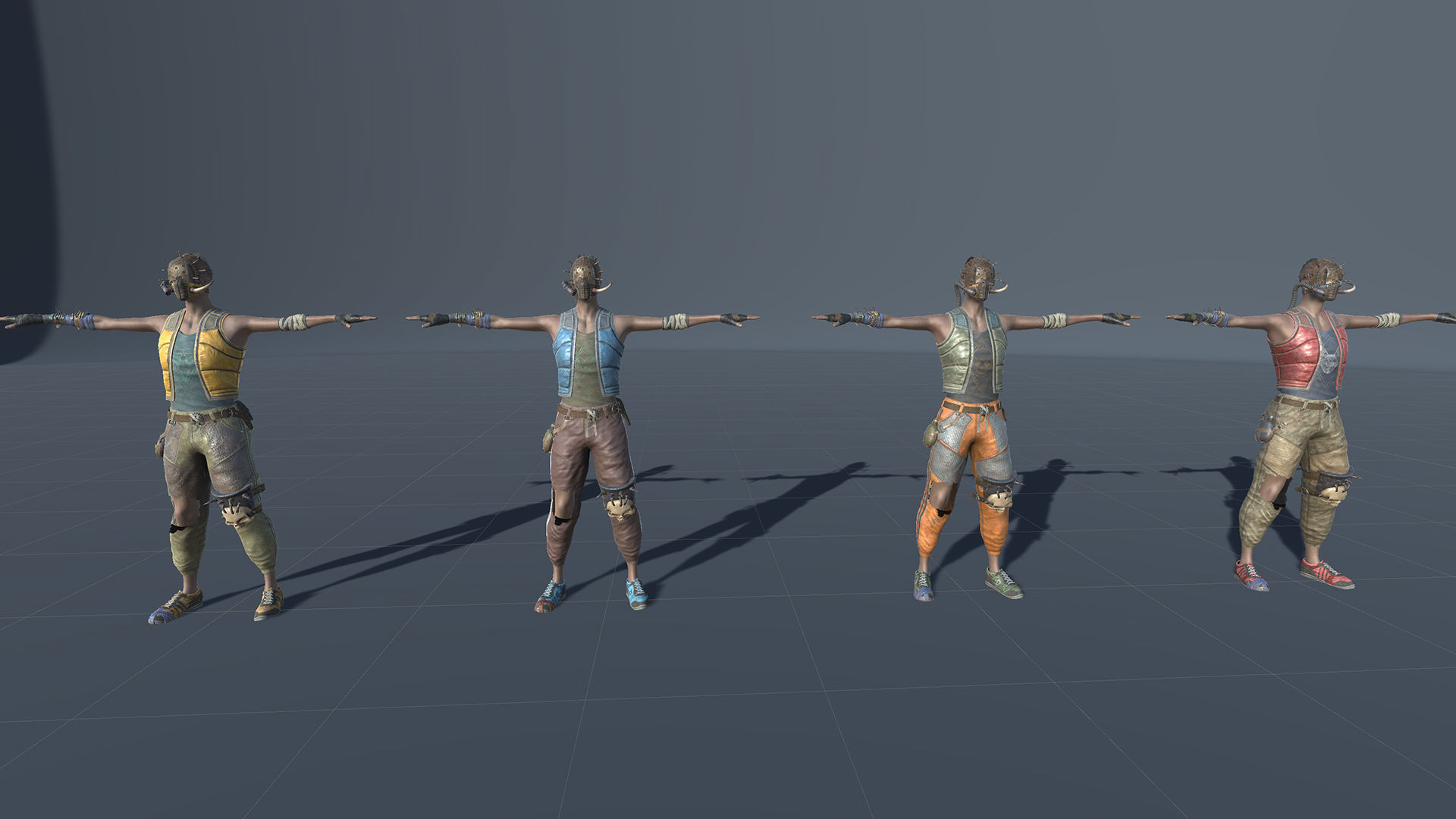 Apocalypse skinnyman Low-poly 3D model_27