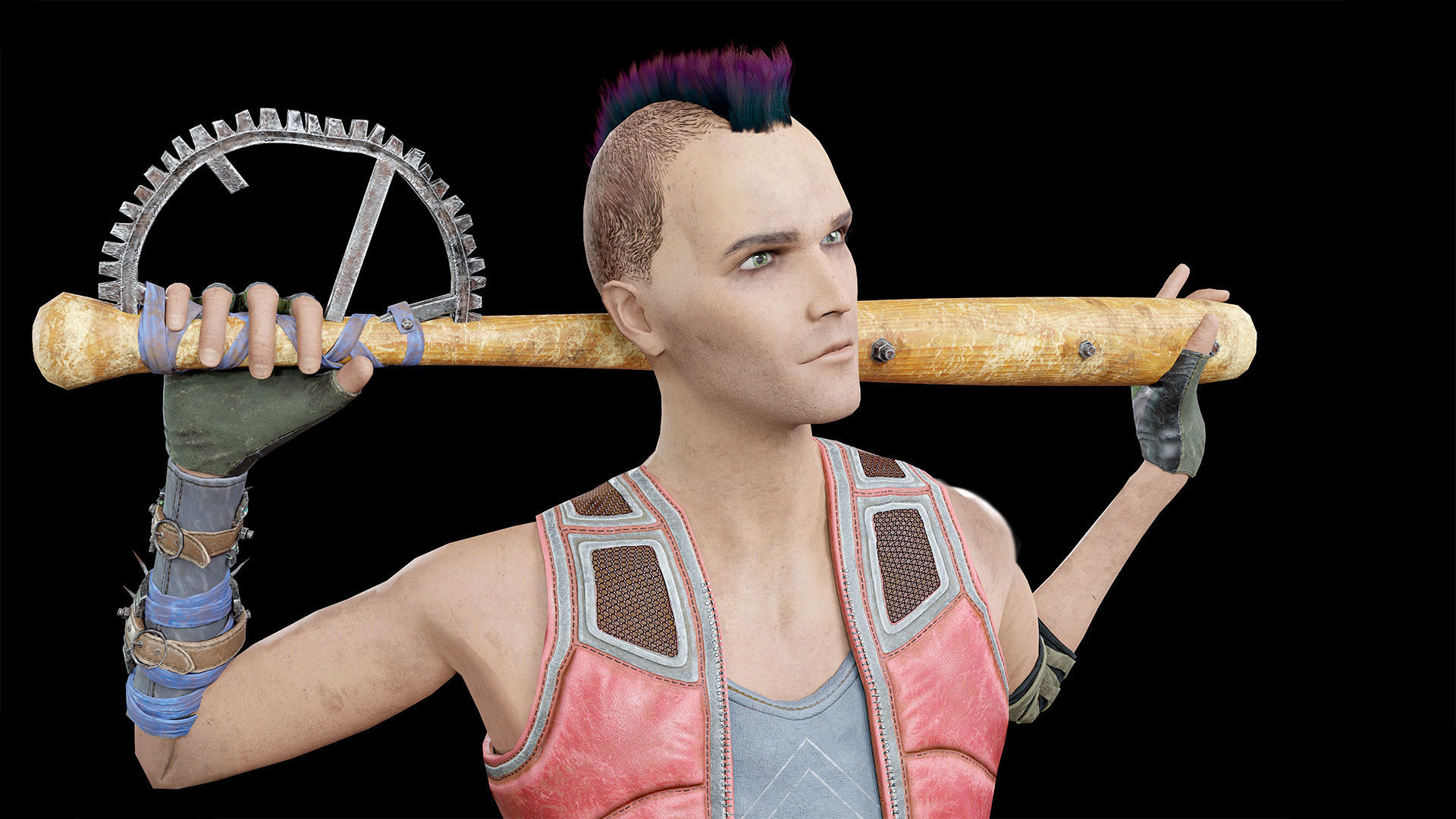 Apocalypse skinnyman Low-poly 3D model_23