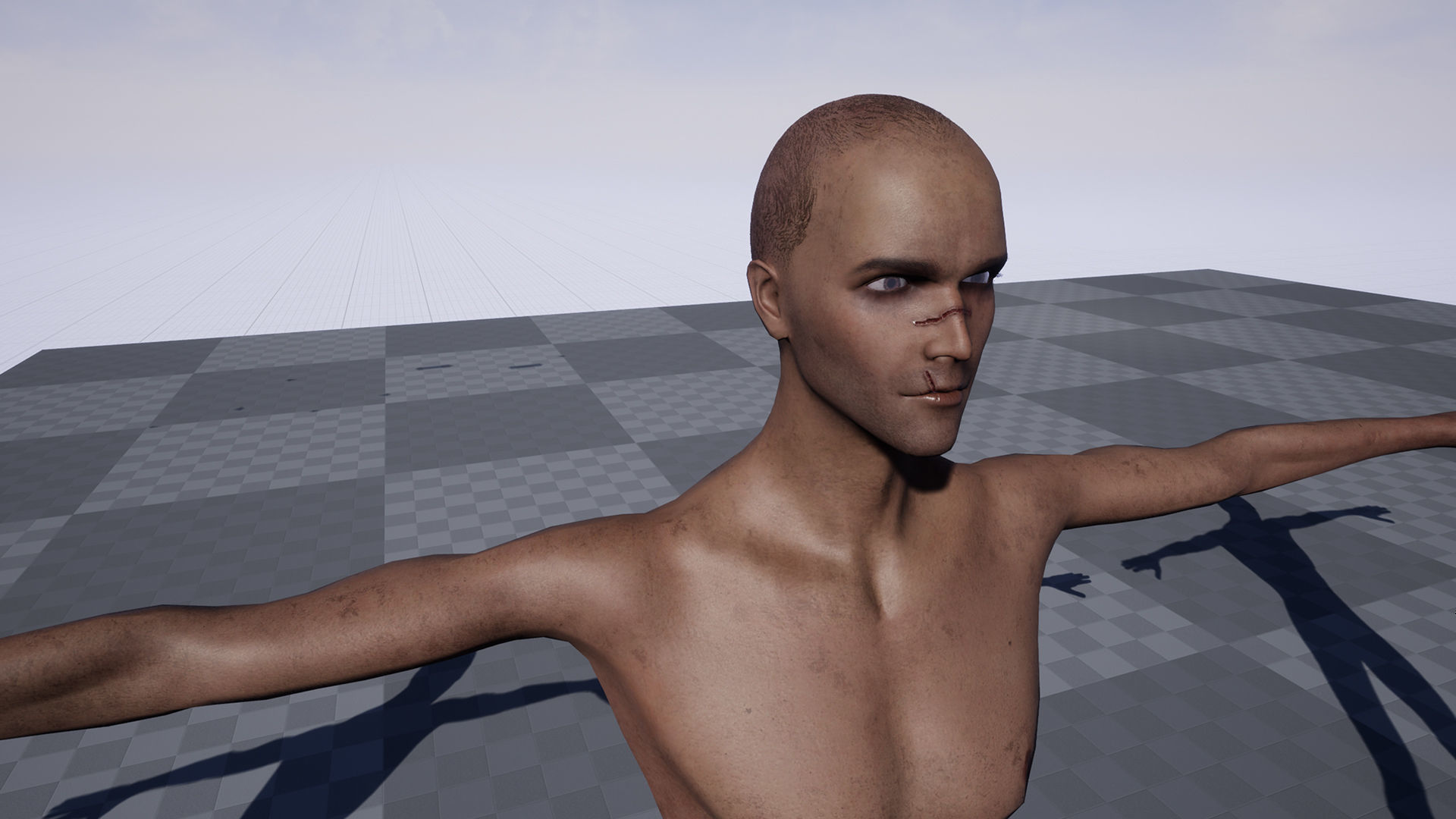 Apocalypse skinnyman Low-poly 3D model_49