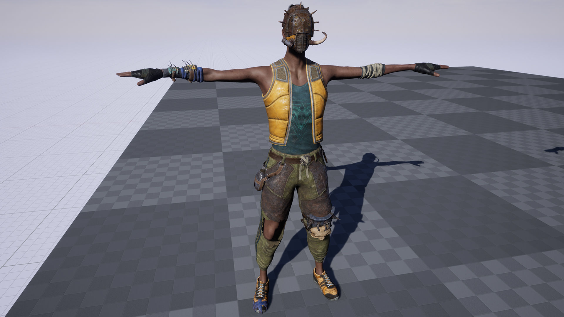 Apocalypse skinnyman Low-poly 3D model_40