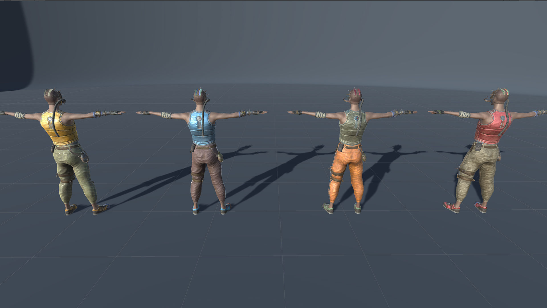 Apocalypse skinnyman Low-poly 3D model_28