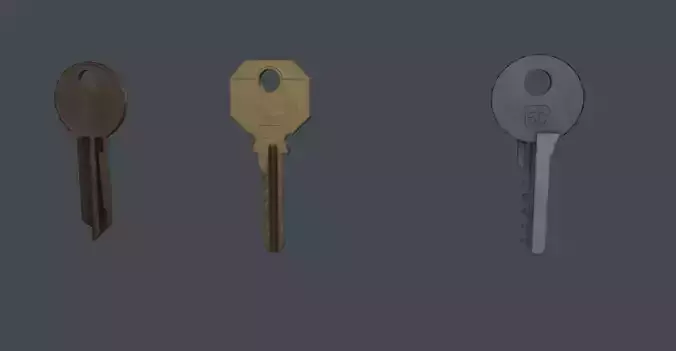 Low poly game ready keys model key