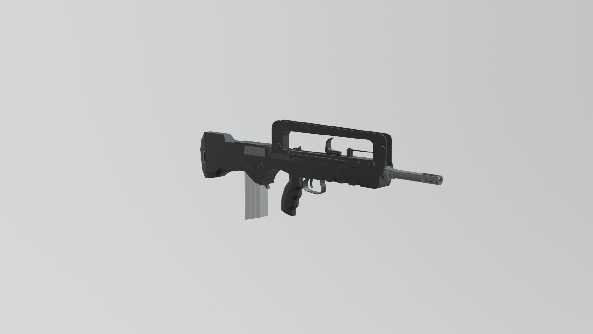 FAMAS low poly stylised Low-poly 3D model_5