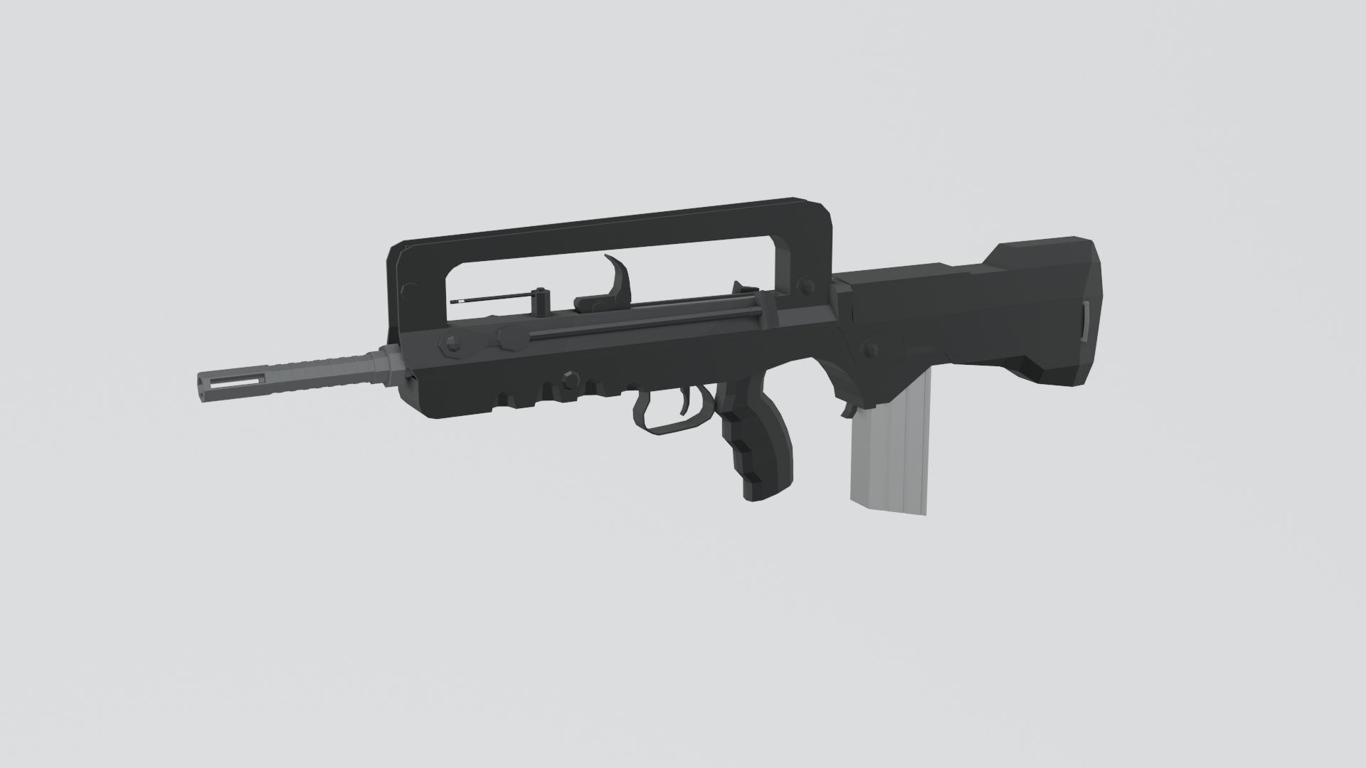 FAMAS low poly stylised Low-poly 3D model_6