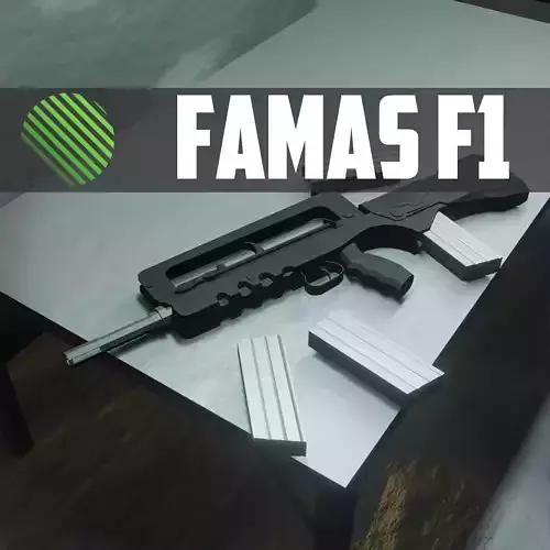 FAMAS low poly stylised Low-poly 3D model