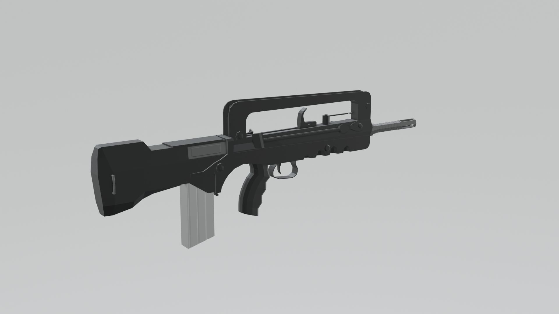 FAMAS low poly stylised Low-poly 3D model_8
