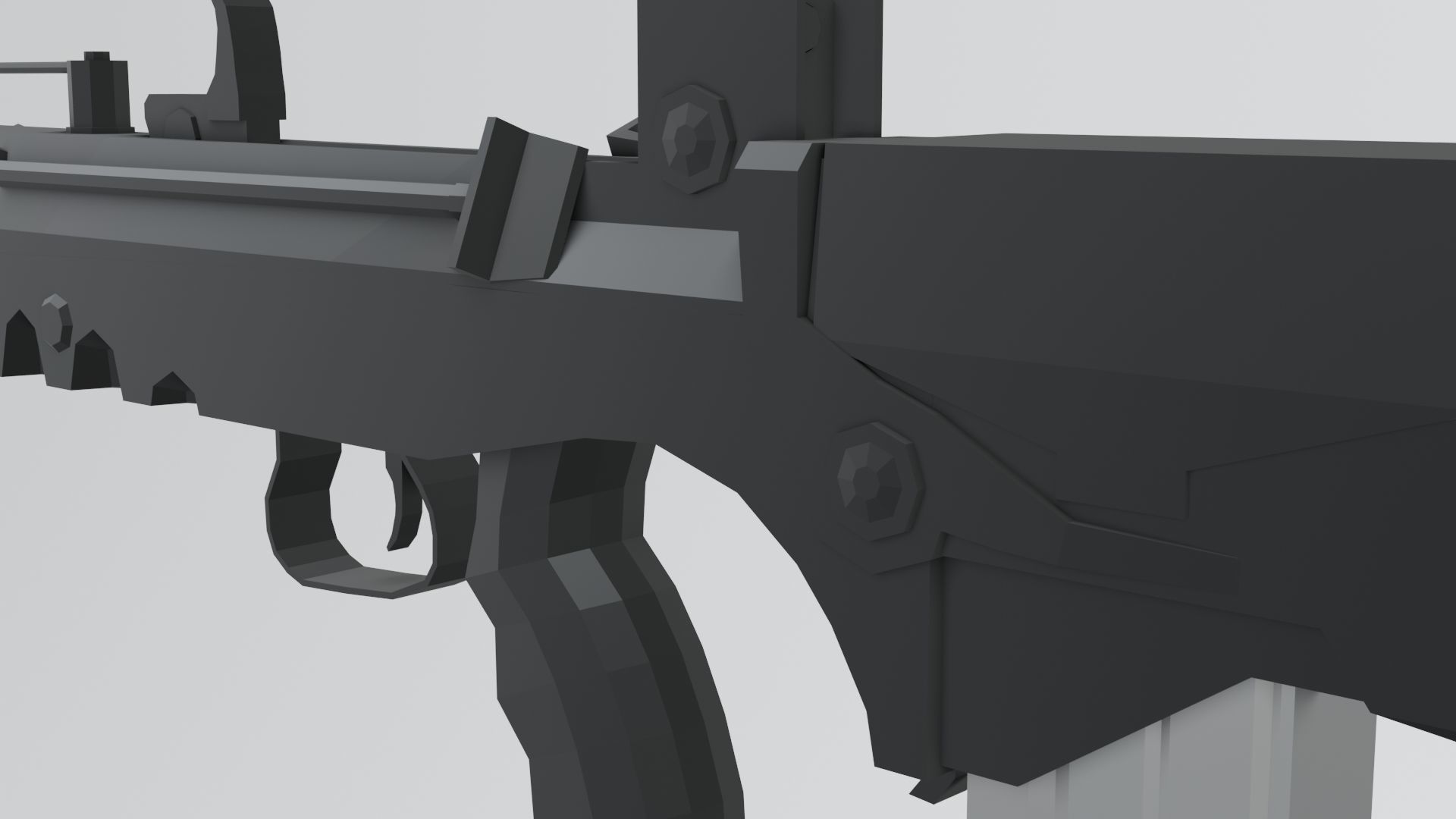 FAMAS low poly stylised Low-poly 3D model_10
