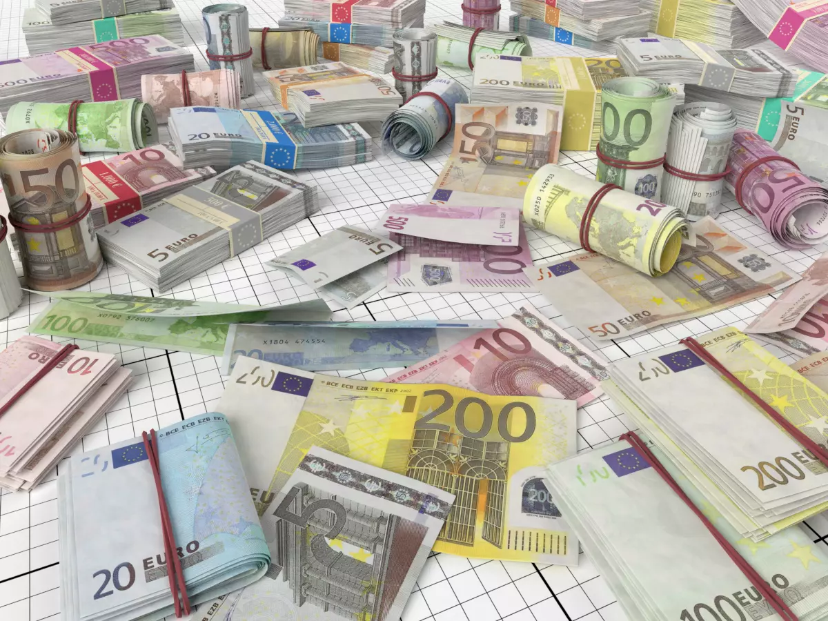 Euro Money Banknote Pack Low-poly 3D model_0