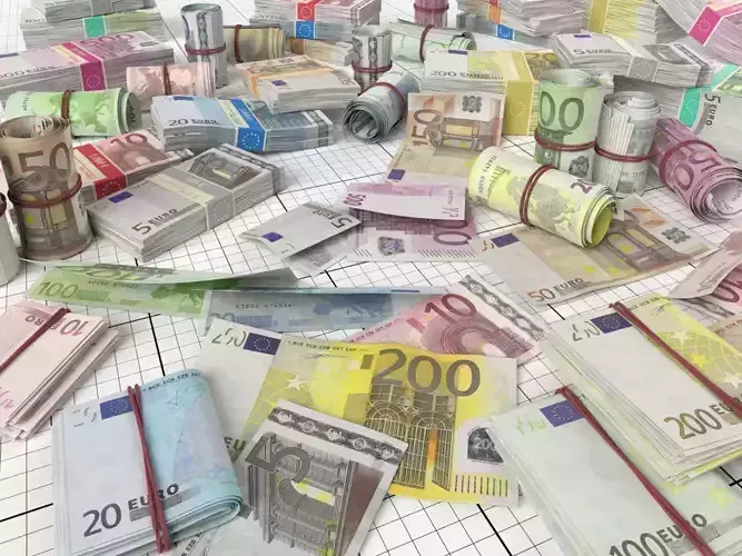 Euro Money Banknote Pack Low-poly 3D model