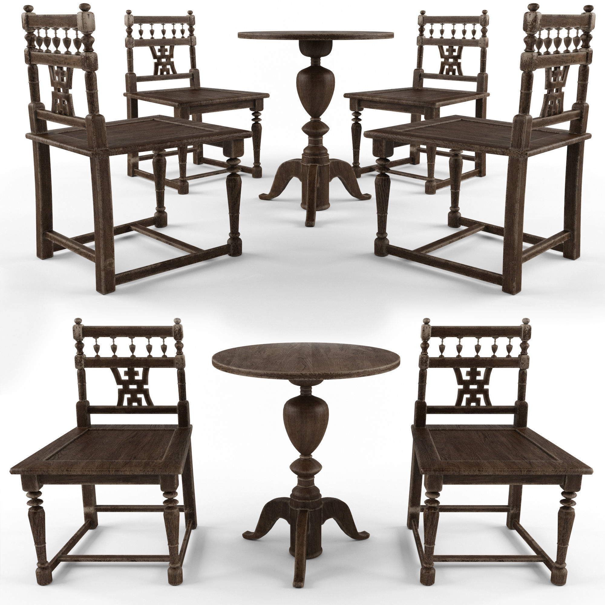 antique furniture 3D model_1