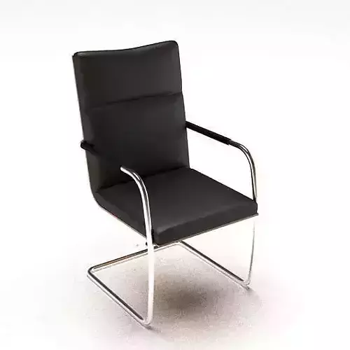 Simple Black Leather Chair