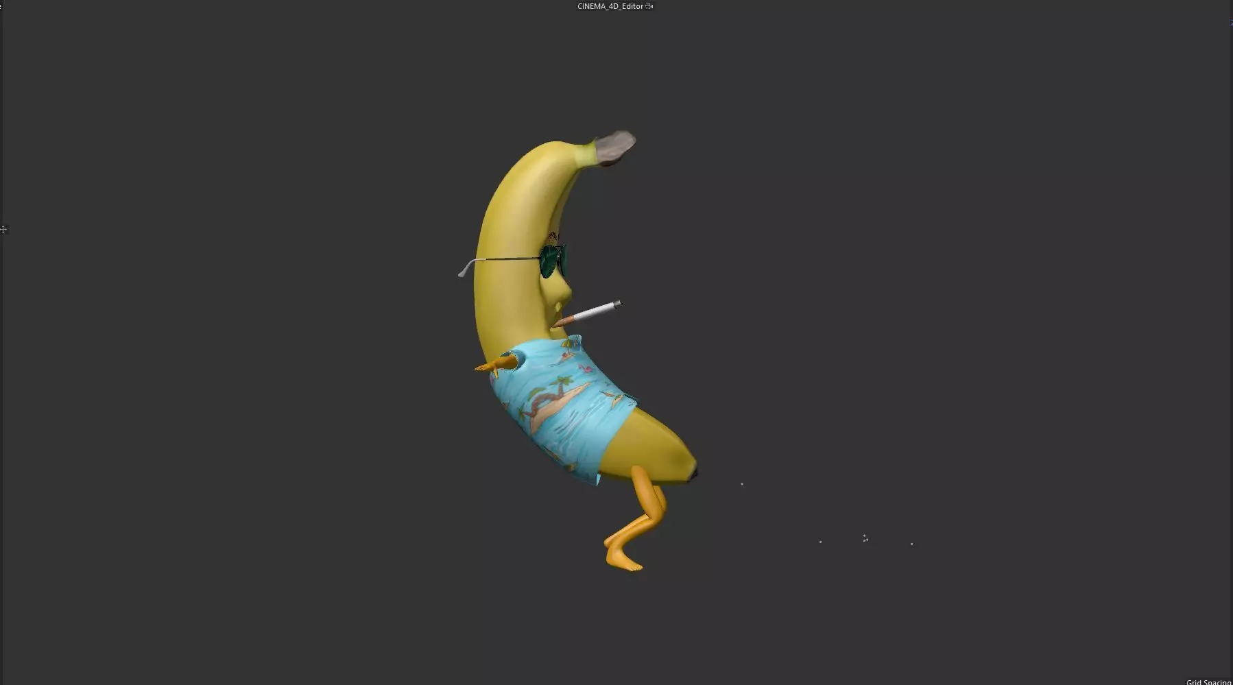 BANANA CHARACTER Low-poly 3D model