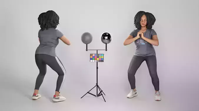 Woman in sportswear doing exercise 273