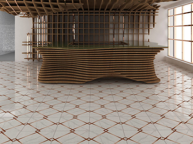 Parametric Cafe Bar 3D model