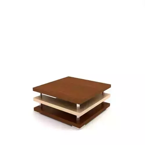 Square Tri Level Table 3D model Square Tri Level Table 3D model