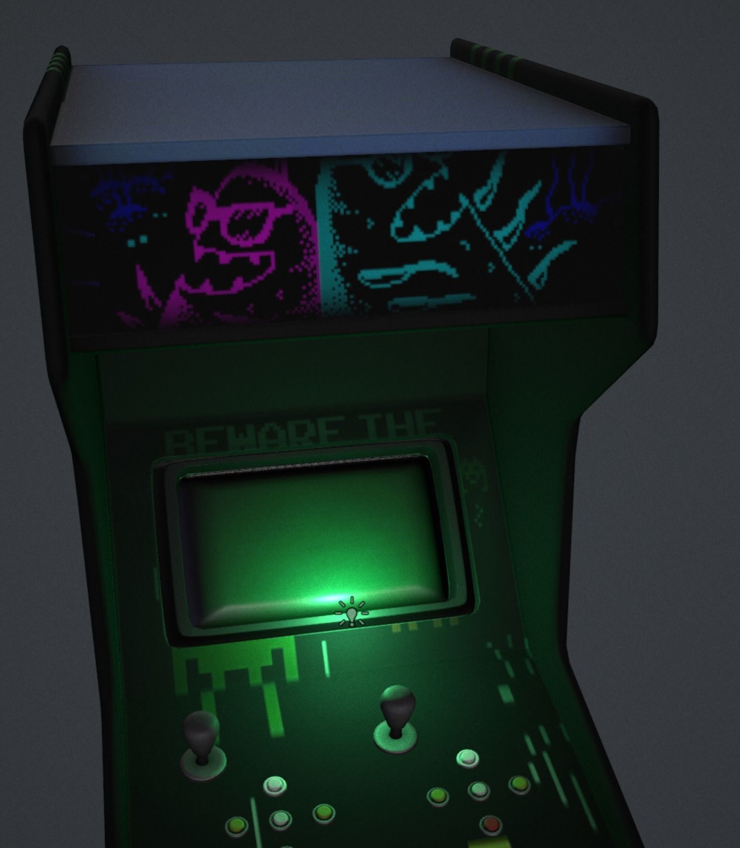 Arcade machine Low-poly 3D model_8