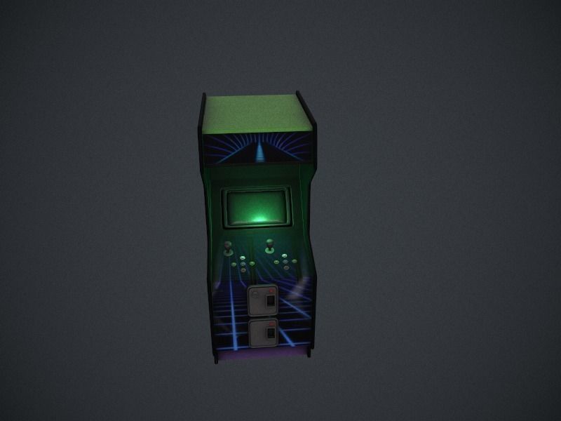 Arcade machine Low-poly 3D model_3