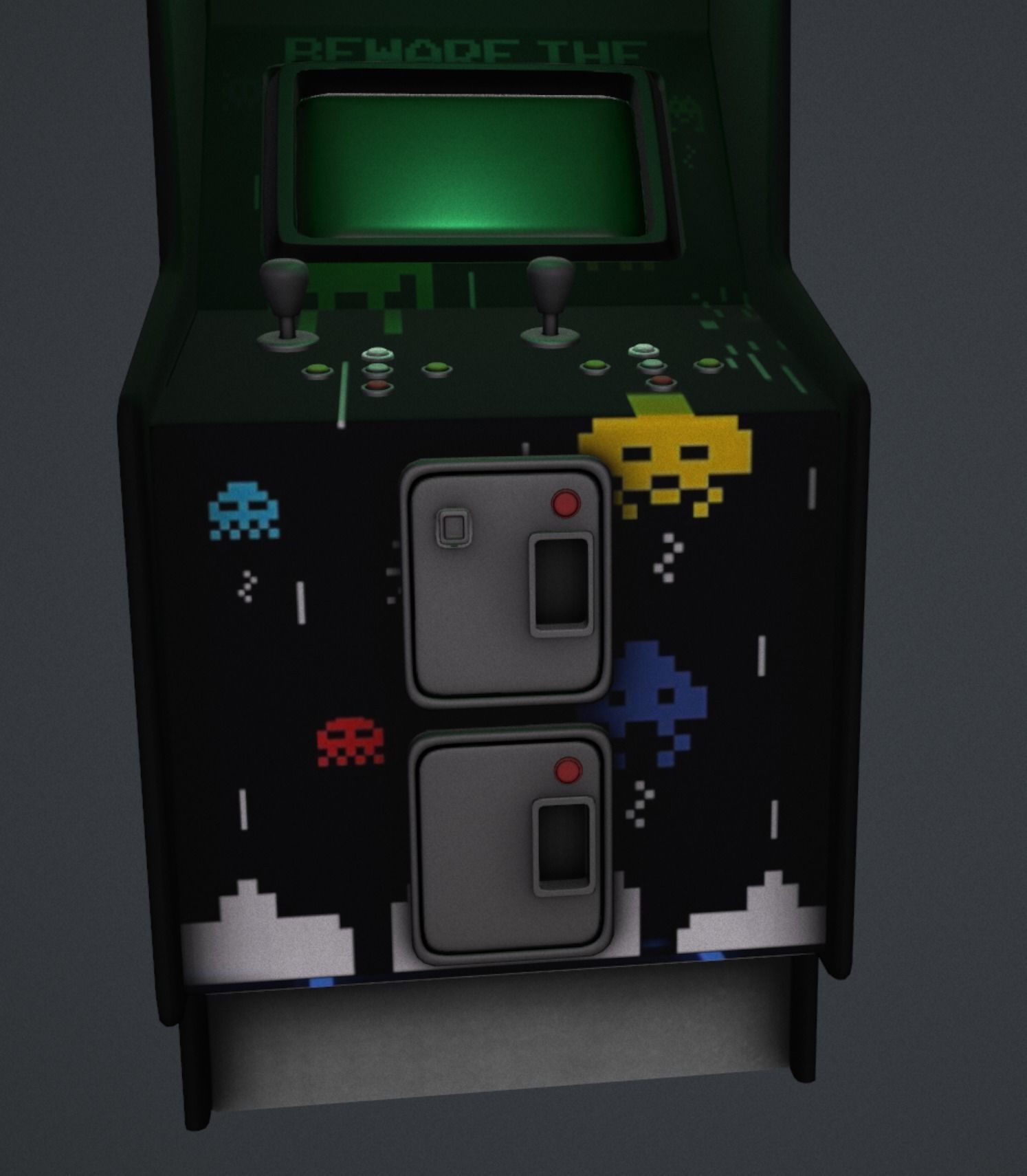 Arcade machine Low-poly 3D model_7