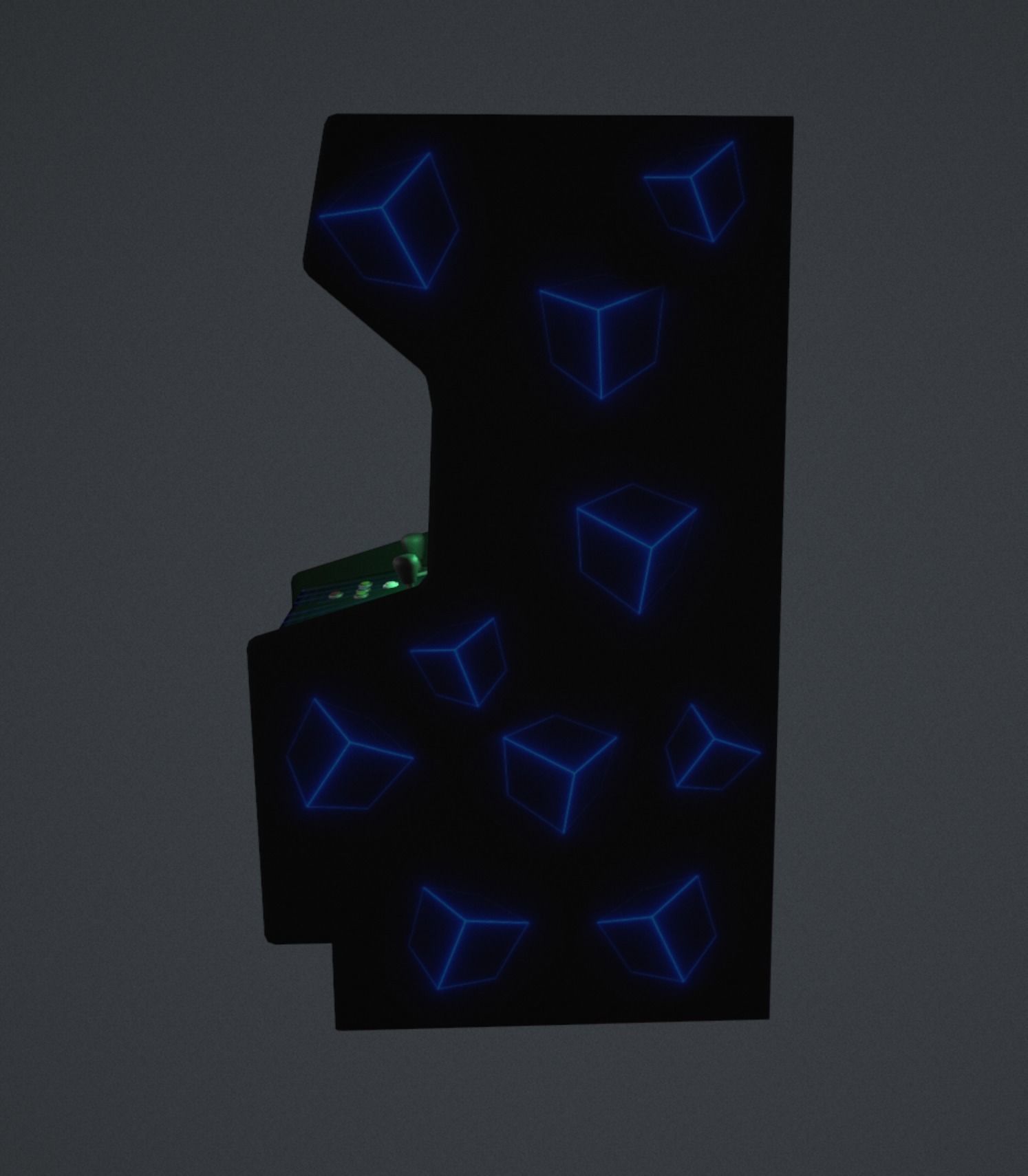 Arcade machine Low-poly 3D model_10