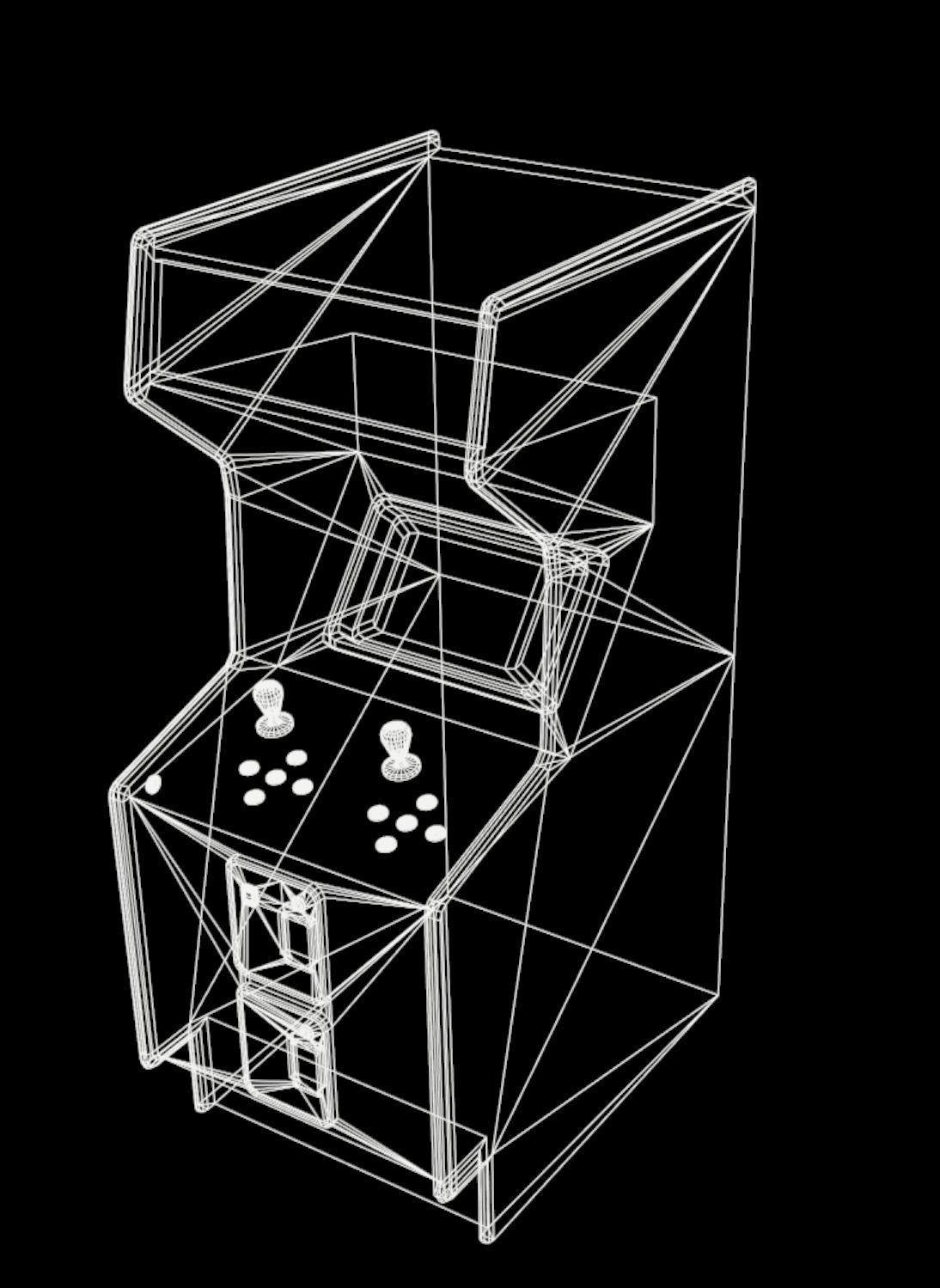 Arcade machine Low-poly 3D model_5