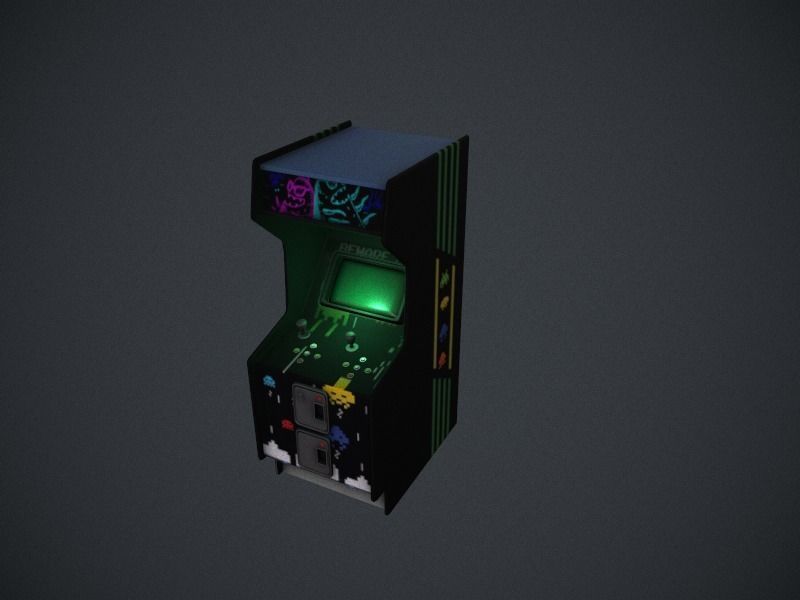 Arcade machine Low-poly 3D model_2