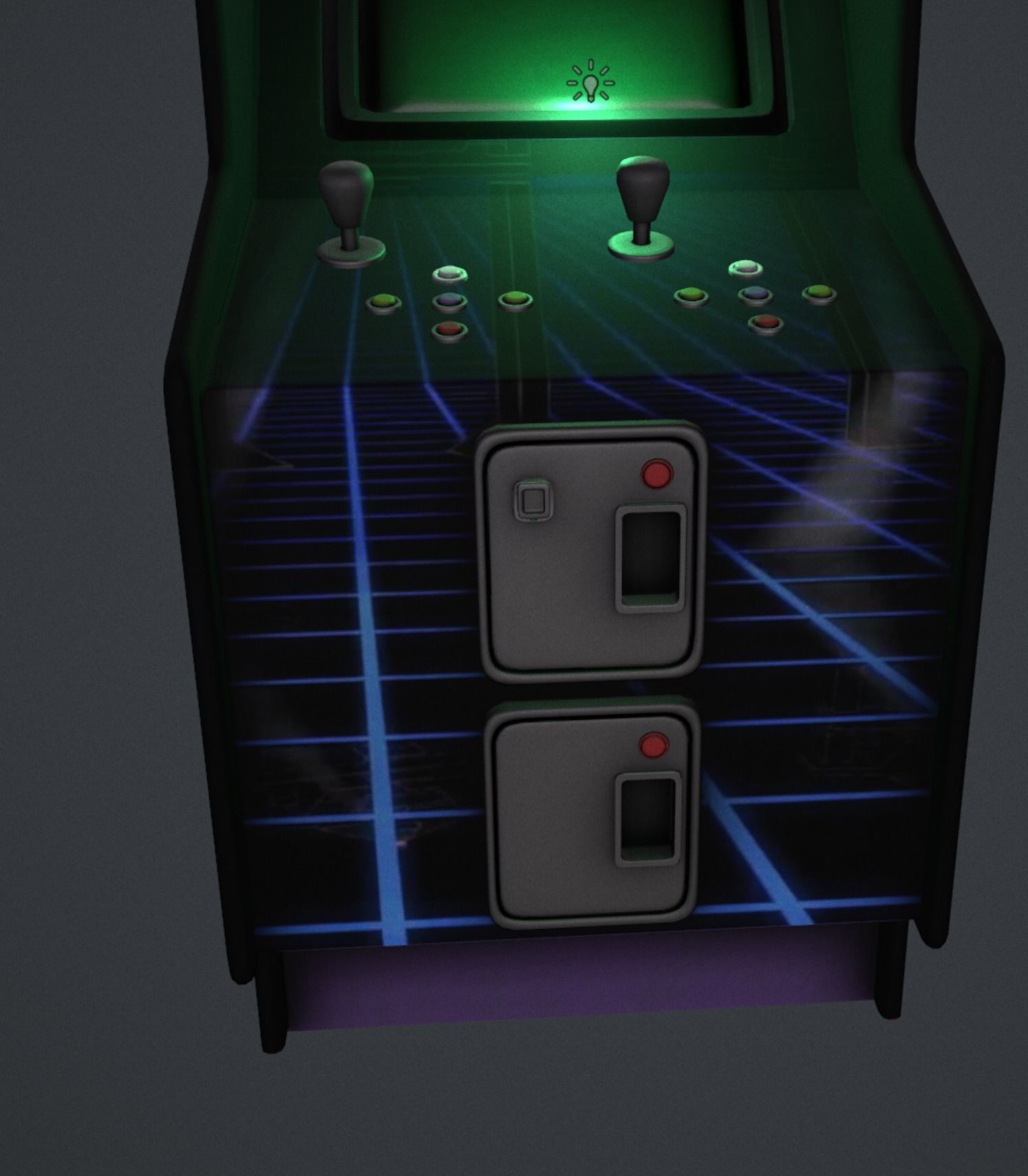 Arcade machine Low-poly 3D model_9
