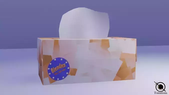 Tissue Box Low-poly 3D model