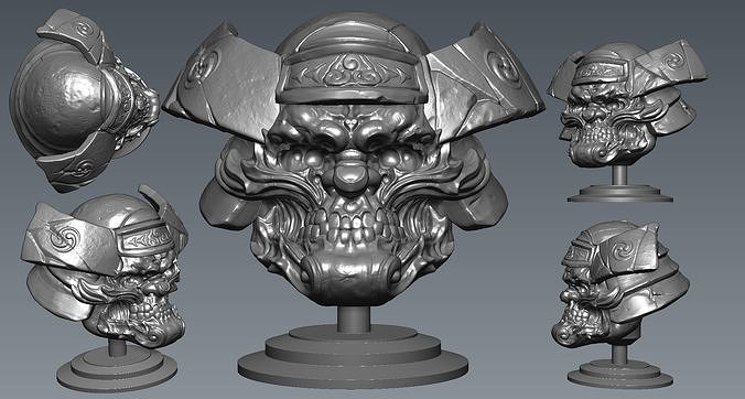 Oni Yokai Head 3D print model