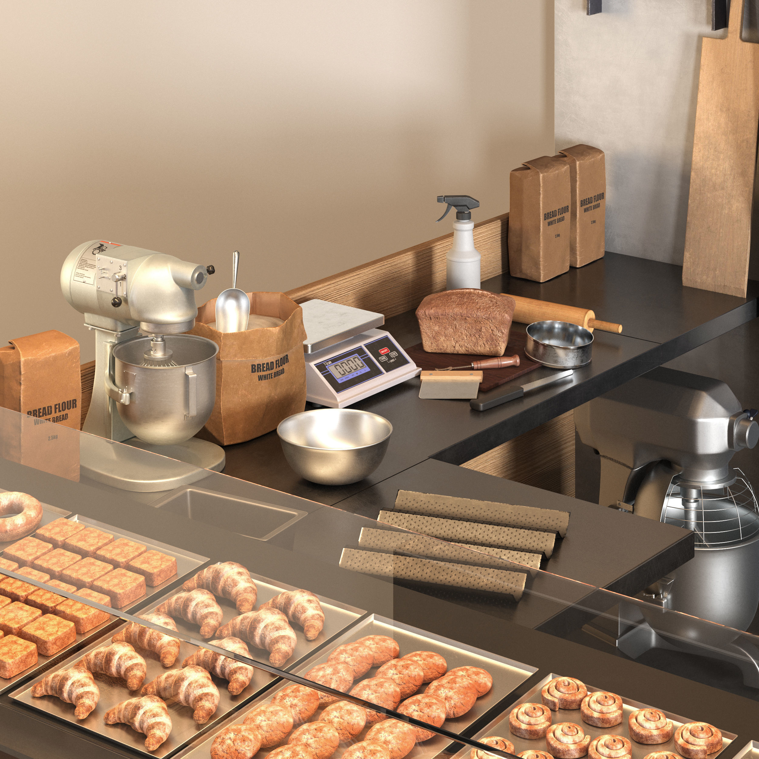 Cafe Bakery 3D model_2