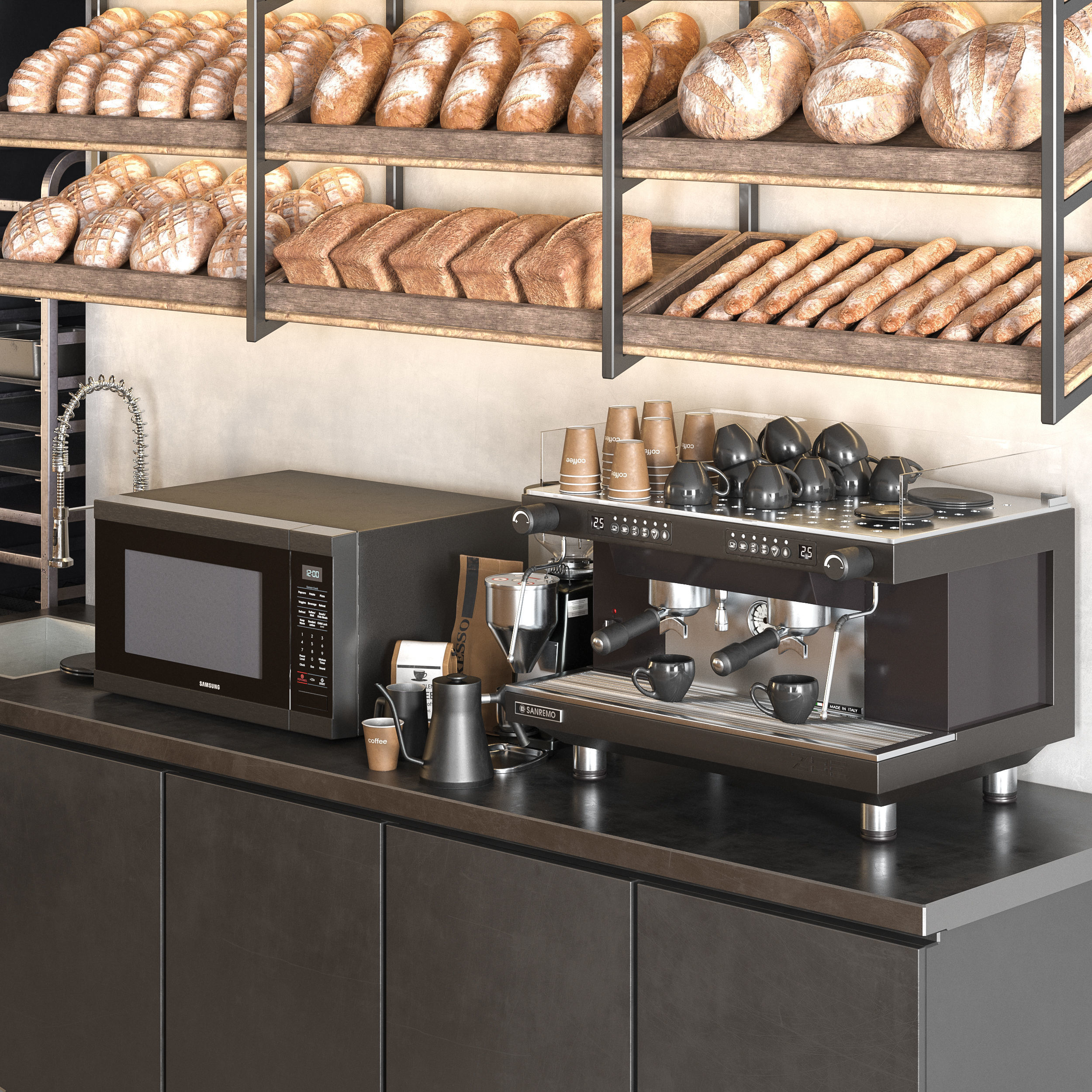 Cafe Bakery 3D model_1