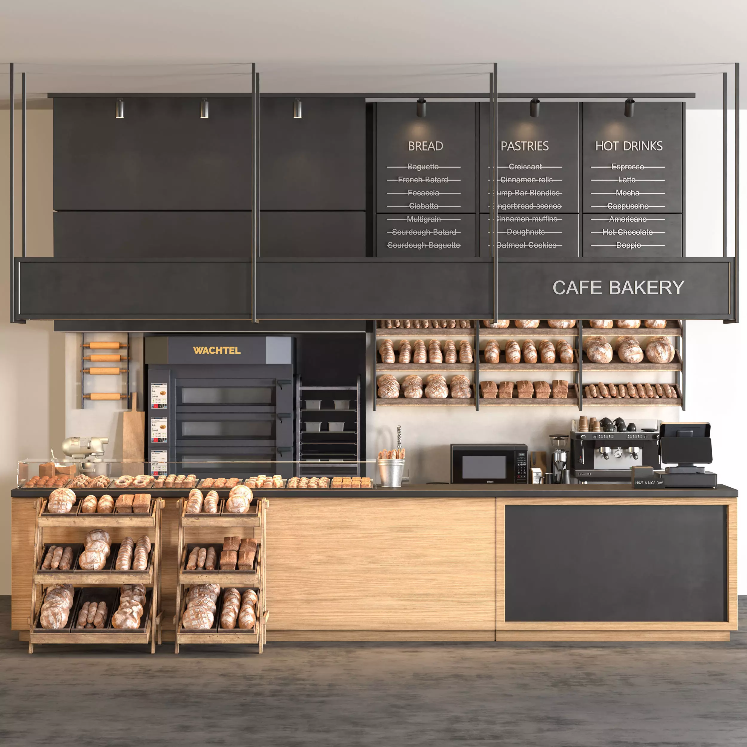 Cafe Bakery 3D model_0
