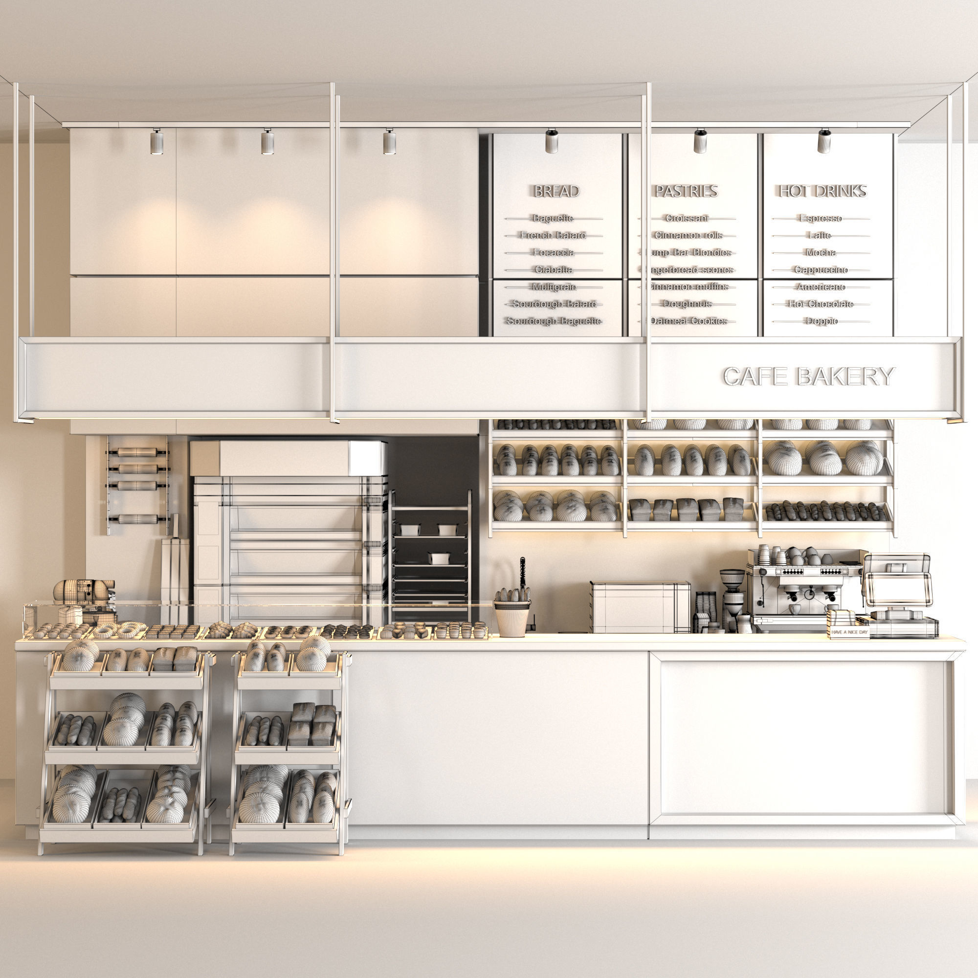 Cafe Bakery 3D model_3
