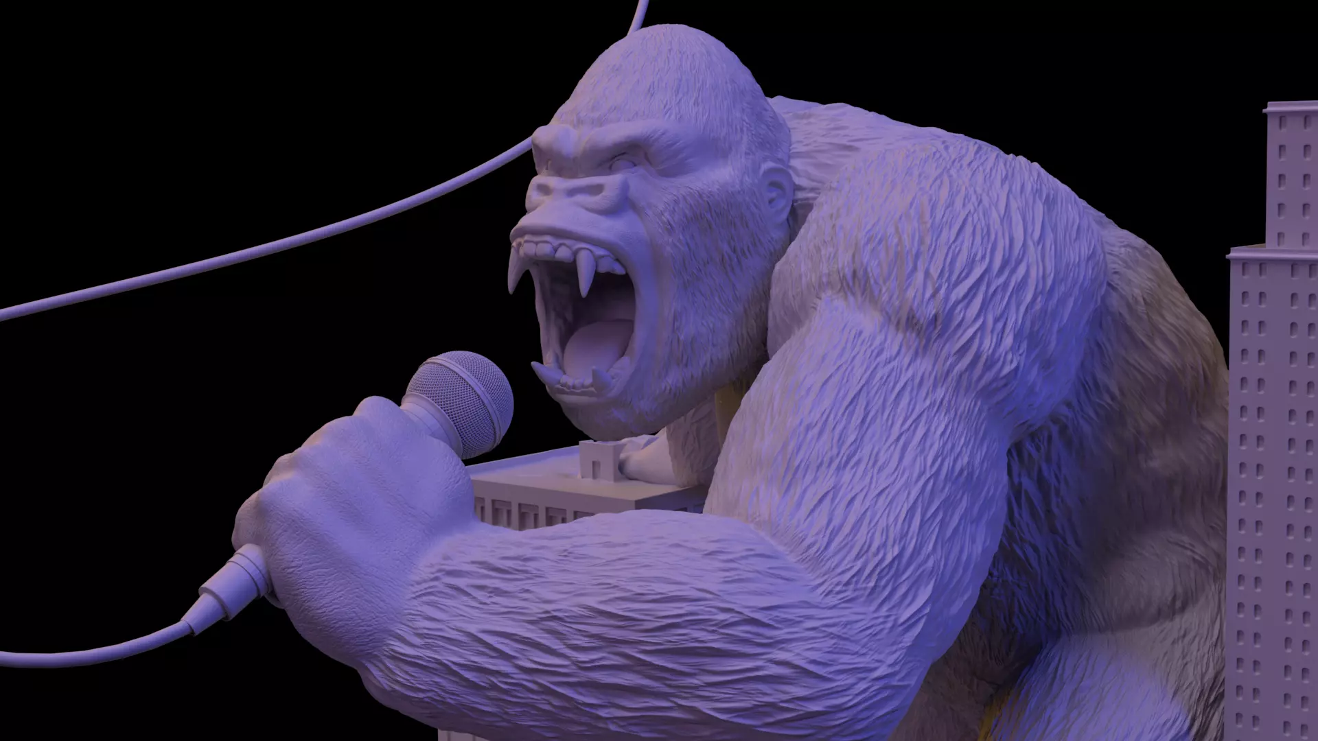 Kong singing 3D print model