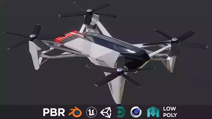Cargo Drone delivery vehicle 3D