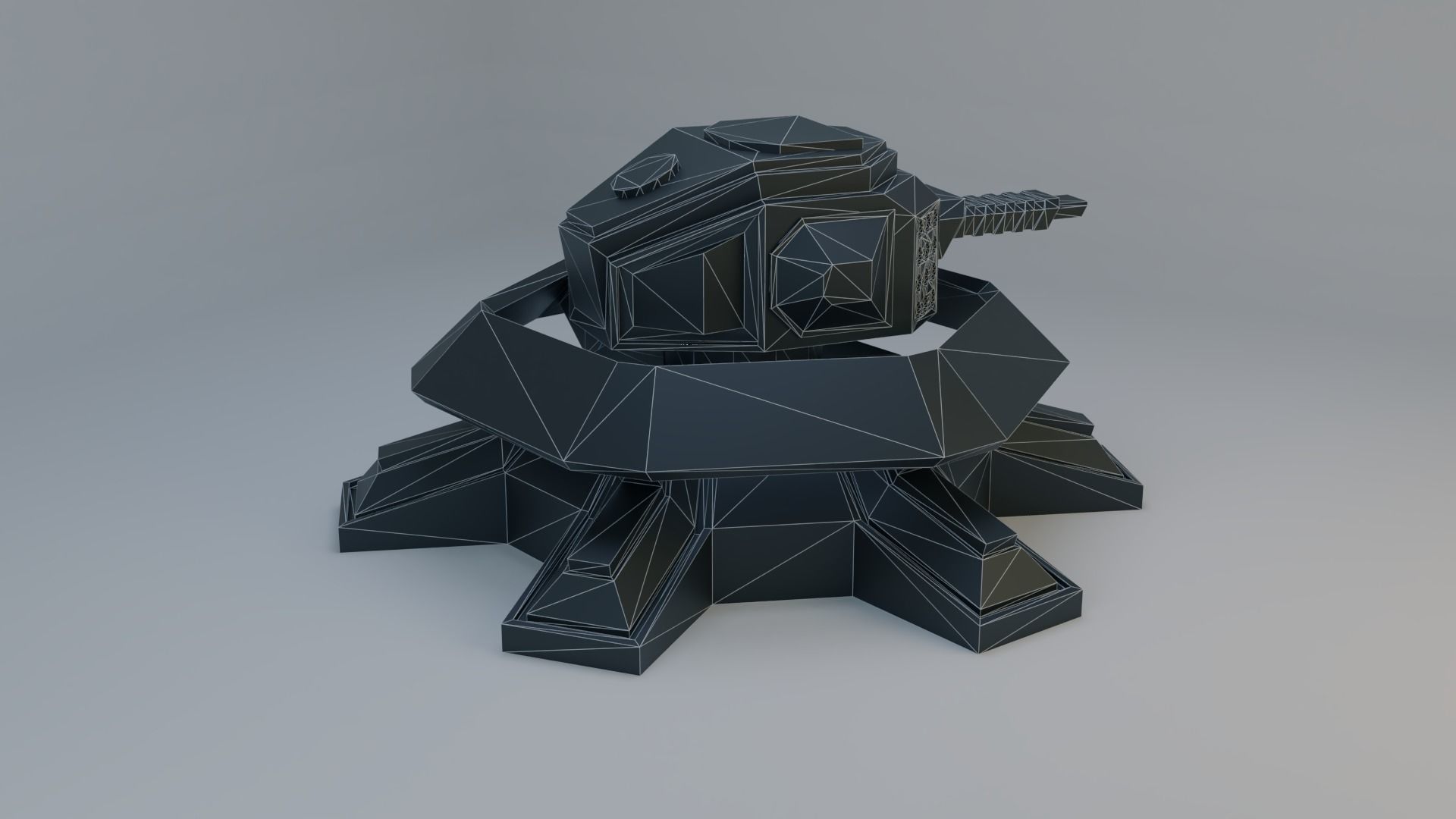 Sci-Fi Plasma Turret Free low-poly 3D model_20