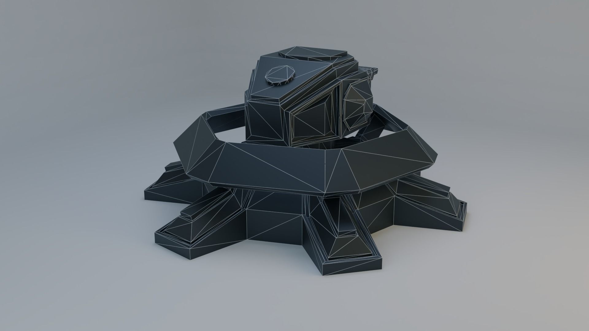 Sci-Fi Plasma Turret Free low-poly 3D model_21