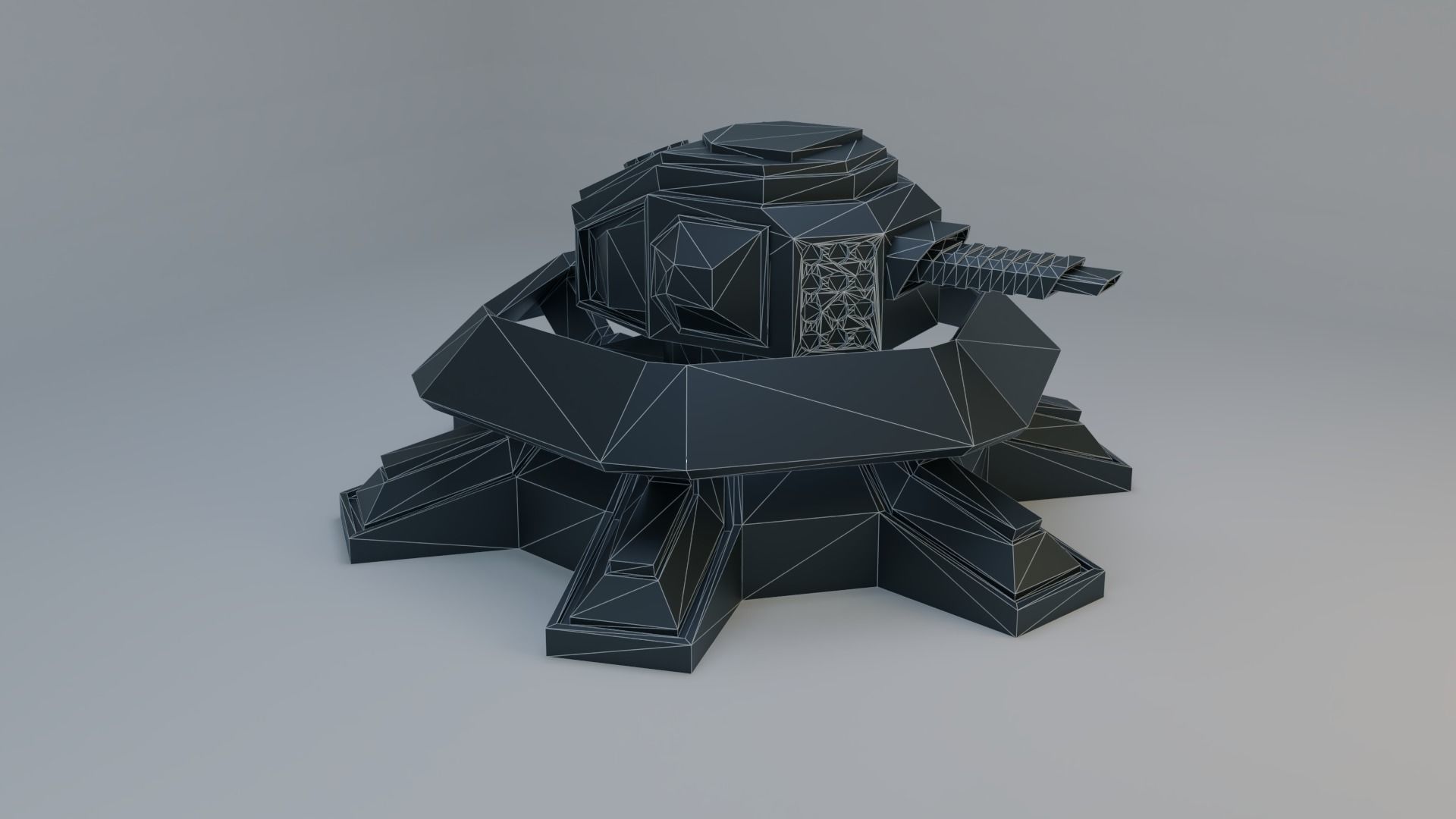 Sci-Fi Plasma Turret Free low-poly 3D model_16
