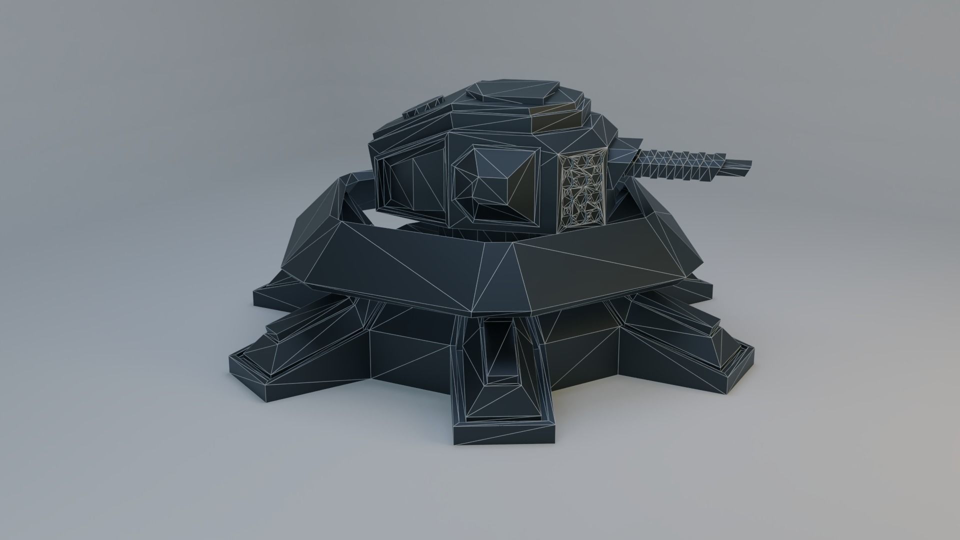Sci-Fi Plasma Turret Free low-poly 3D model_17