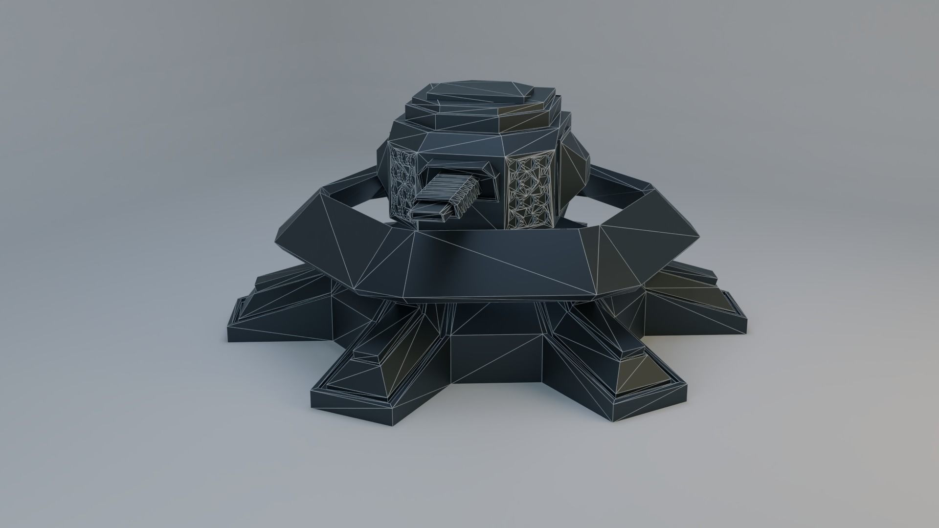 Sci-Fi Plasma Turret Free low-poly 3D model_13