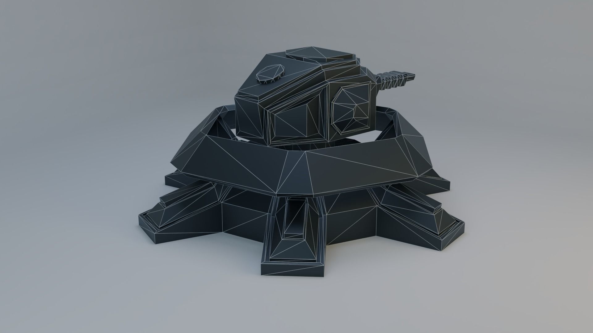 Sci-Fi Plasma Turret Free low-poly 3D model_19