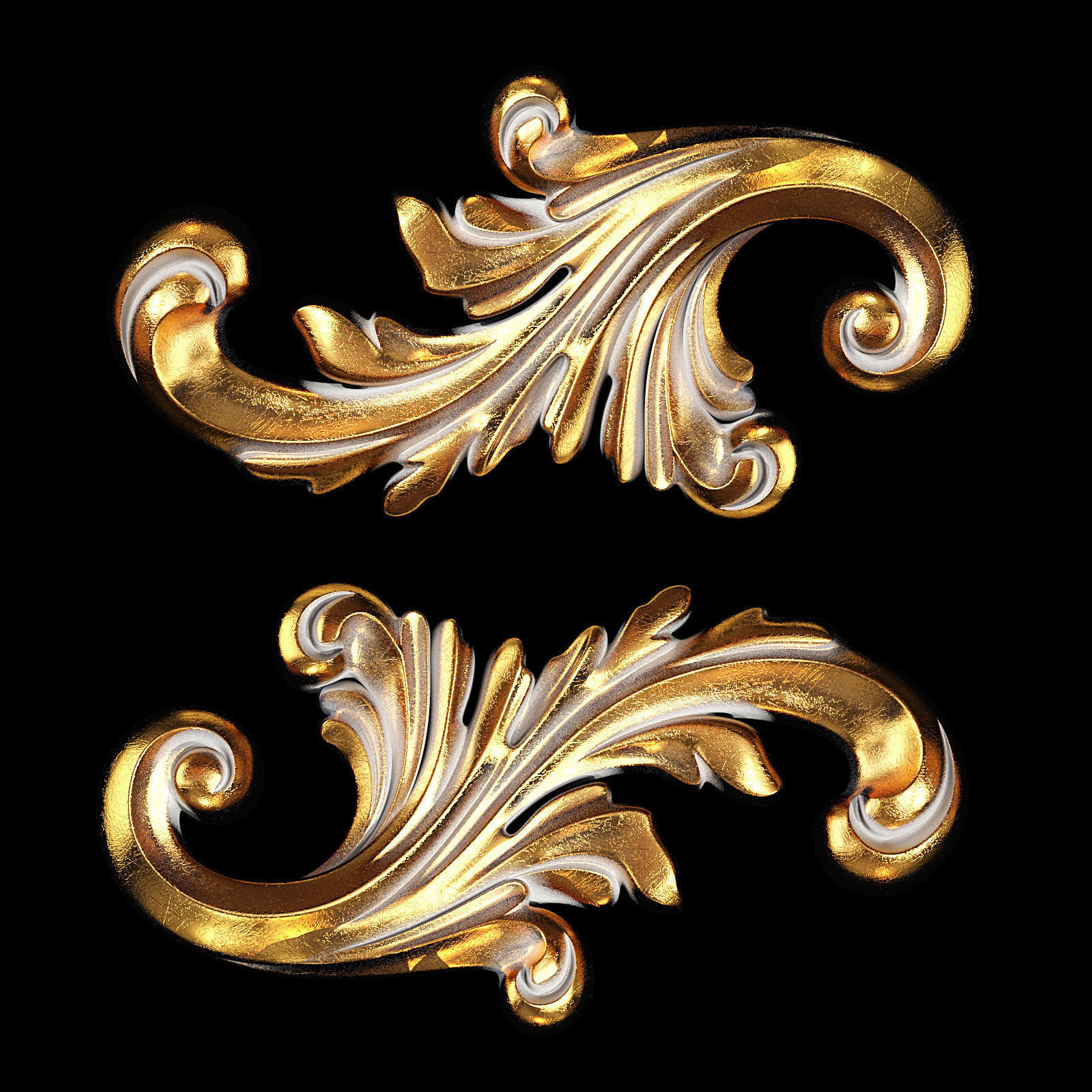 Classic carved 052 3D model_2