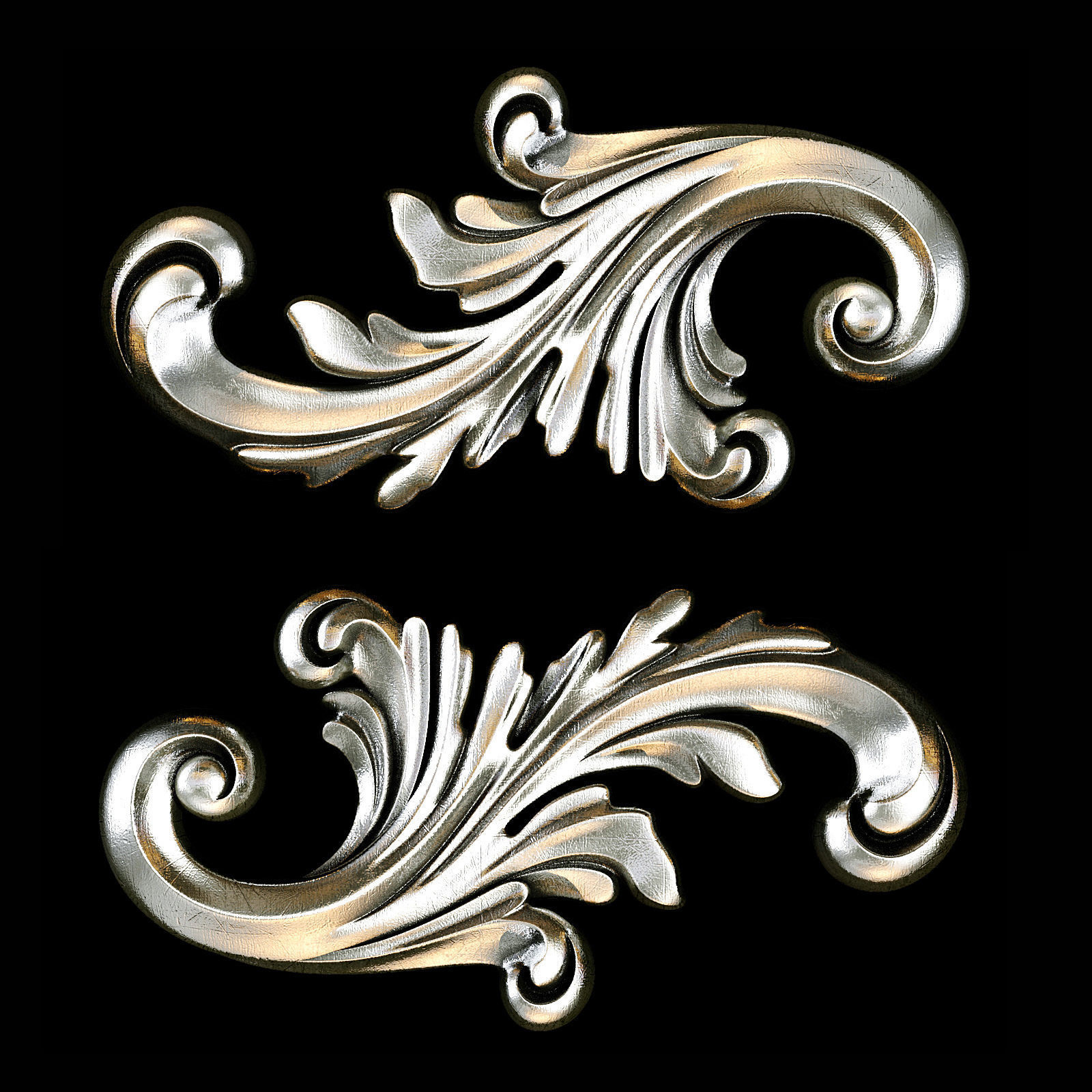 Classic carved 052 3D model_1