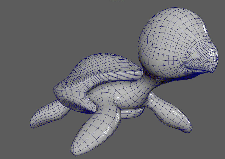 Turtle cute statue 3D model_11