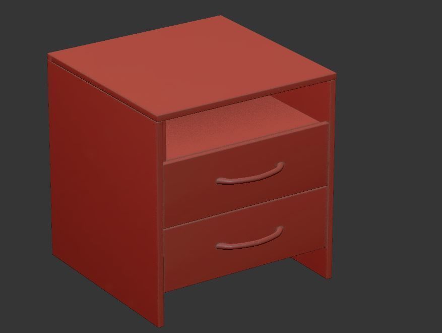Chivonne 2 - Drawer Nightstand 3D model_5
