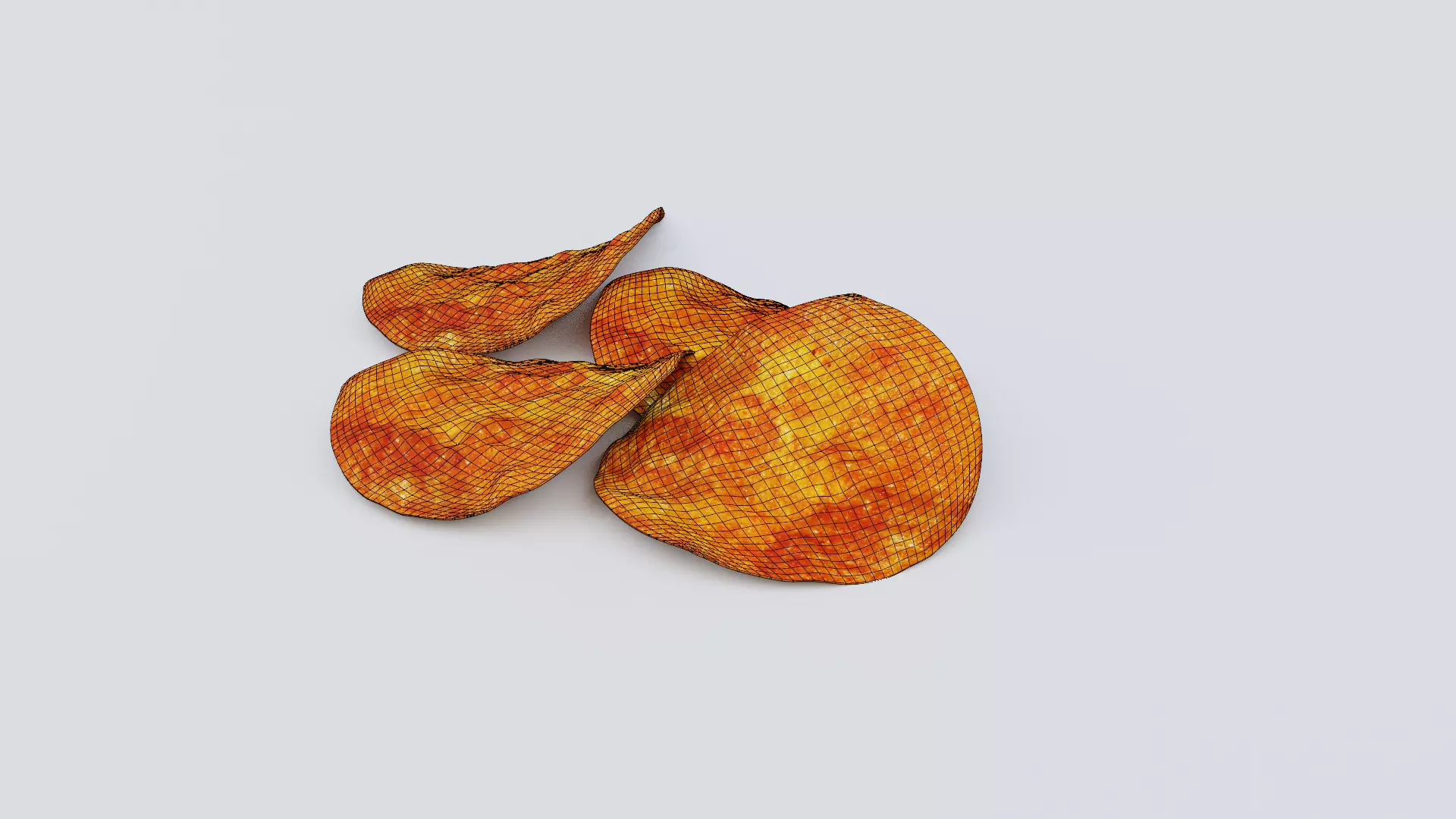 Chips set of potato Free low-poly 3D model